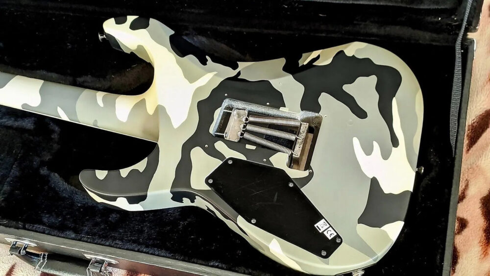 ESP M-II 2008 Urban camo - The Guitar Rescue-The Guitar Rescue
