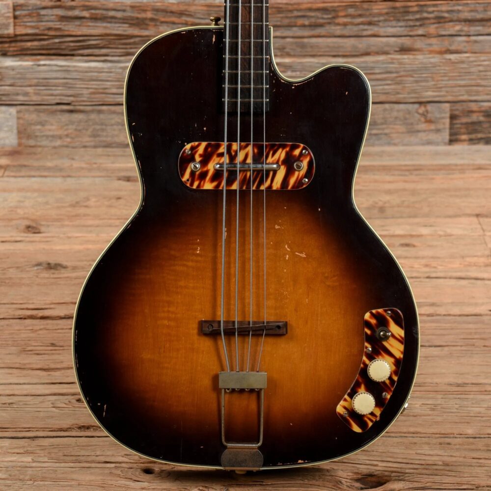 Kay K-162 Bass Sunburst 1950s - The Guitar Rescue-The Guitar Rescue