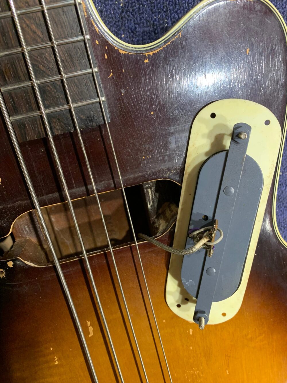 Kay K-162 Bass Sunburst 1950s - The Guitar Rescue-The Guitar Rescue