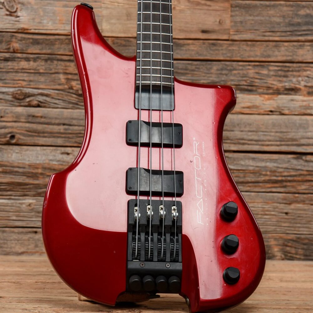 Kubicki Ex Factor Bass Red 1980s - The Guitar Rescue-The Guitar Rescue