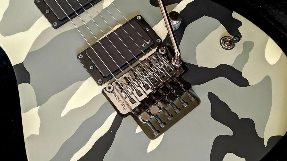 ESP M-II 2008 Urban camo - The Guitar Rescue-The Guitar Rescue