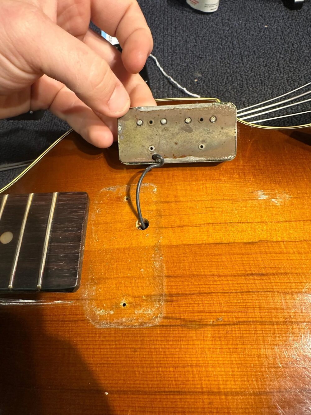 Hofner 500/1 1963 body w/Late 70s neck Sunburst 1963 LEFTY - The Guitar Rescue-The Guitar Rescue