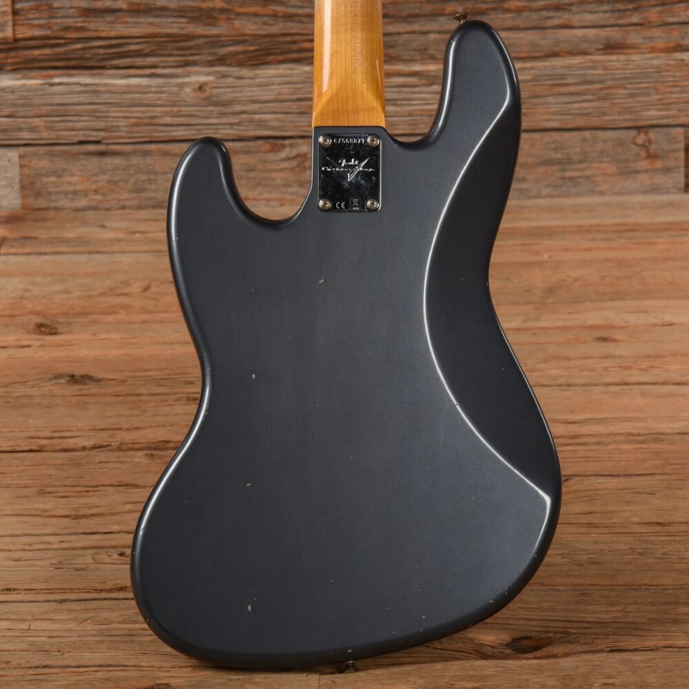 Fender Custom Shop '62 Jazz Bass Journeyman Relic Charcoal Frost Metallic - The Guitar Rescue-The Guitar Rescue