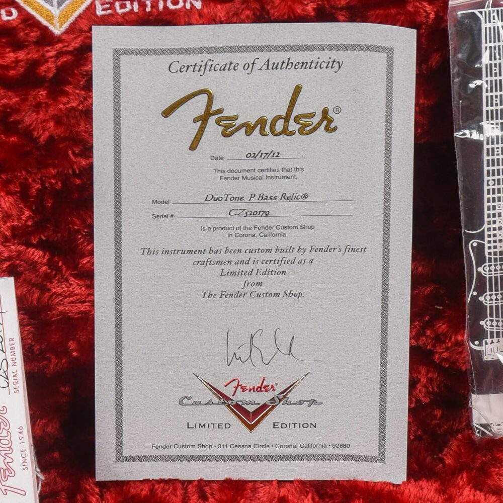 Fender Custom Shop '57 Duotone Precision Bass Blonde 2012 - The Guitar Rescue-The Guitar Rescue