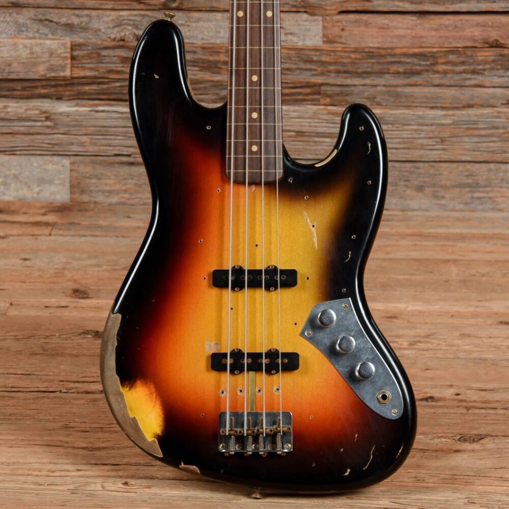 Fender Custom Shop Jaco Pastorius Tribute Jazz Bass Relic Sunburst 2006 - The Guitar Rescue-The Guitar Rescue
