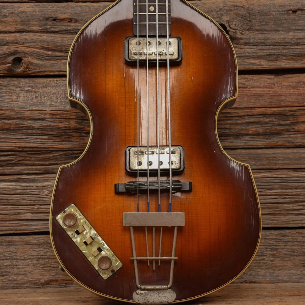 Hofner 500/1 1963 body w/Late 70s neck Sunburst 1963 LEFTY - The Guitar Rescue-The Guitar Rescue