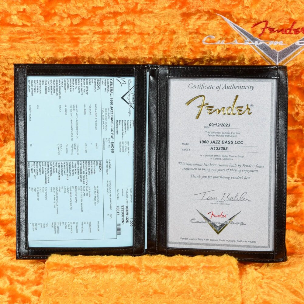 Fender Custom Shop 1960 Jazz Bass Deluxe Closet Classic Super Aged Desert Sunset - The Guitar Rescue-The Guitar Rescue