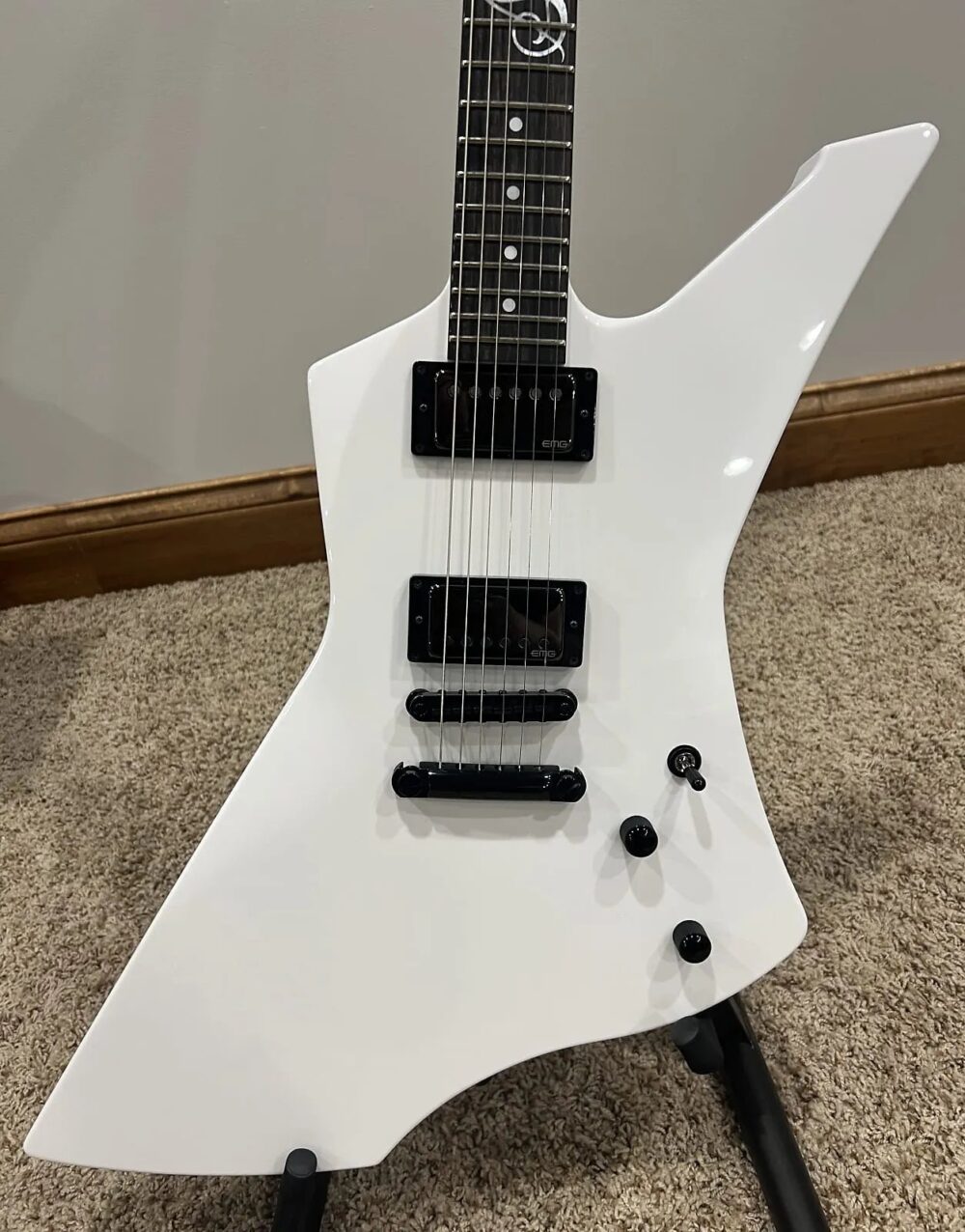 MINT ESP Snakebyte James Hetfield Signature Snow White - The Guitar Rescue-The Guitar Rescue