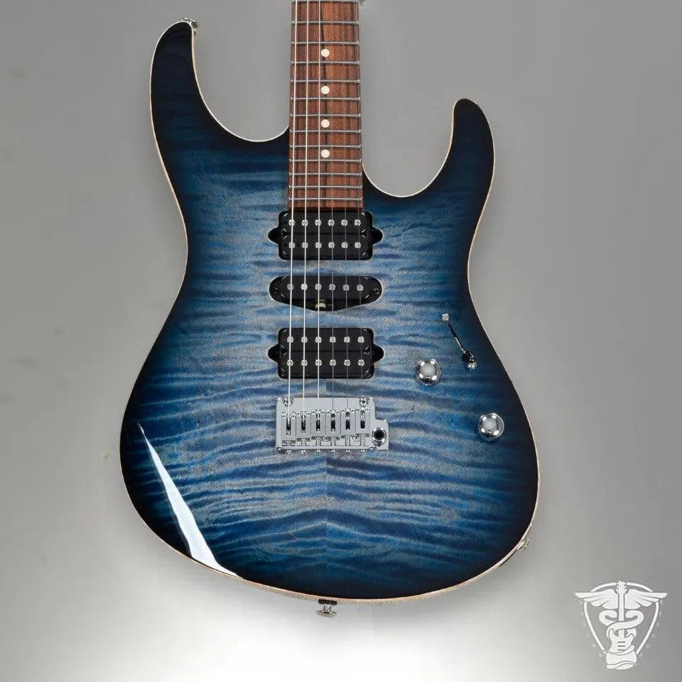 Suhr Custom Shop Modern Select Dealer Trans Whale Blue Signed by John Suhr - The Guitar Rescue-The Guitar Rescue