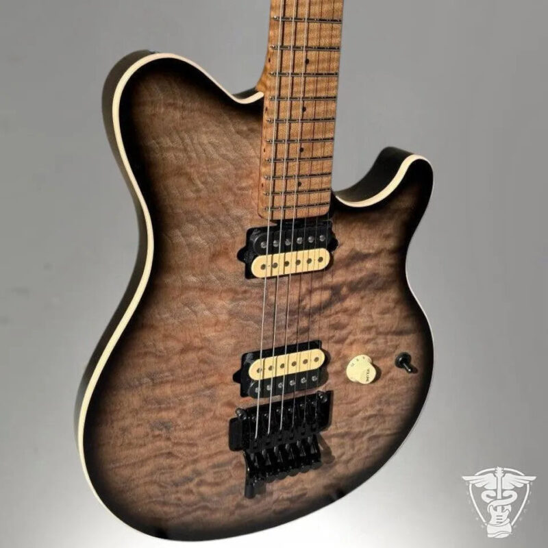 Ernie Ball Music Man Axis Electric Guitar - Charcoal Cloud Quilt - The Guitar Rescue-The Guitar Rescue
