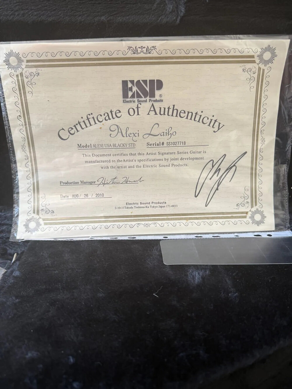 ESP Alexi Laiho Signature Blacky RARE 2010 - The Guitar Rescue-The Guitar Rescue