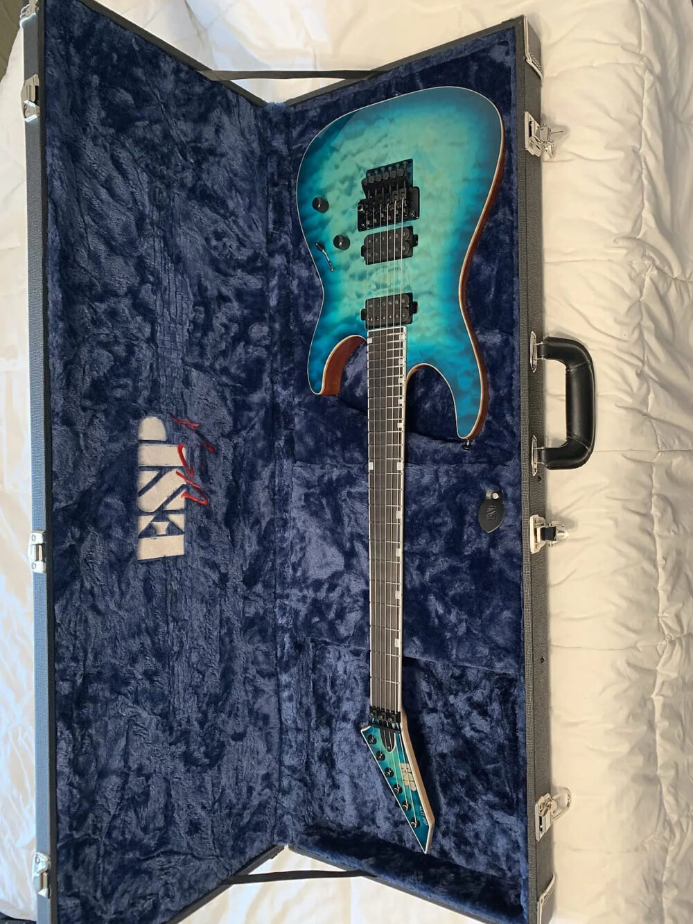 ESP M-II USA 2024 - Transparent Blue - The Guitar Rescue-The Guitar Rescue