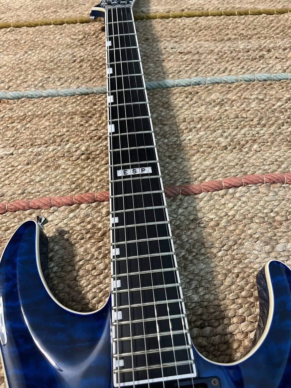 ESP Standard Horizon FR-II 2008 - Black Aqua (3D Quilt Top!) - The Guitar Rescue-The Guitar Rescue