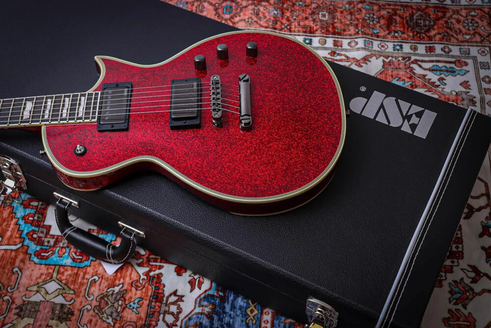 ESP MIJ E-II Eclipse DB "Red Sparkle + Ebony" (2023) - The Guitar Rescue-The Guitar Rescue