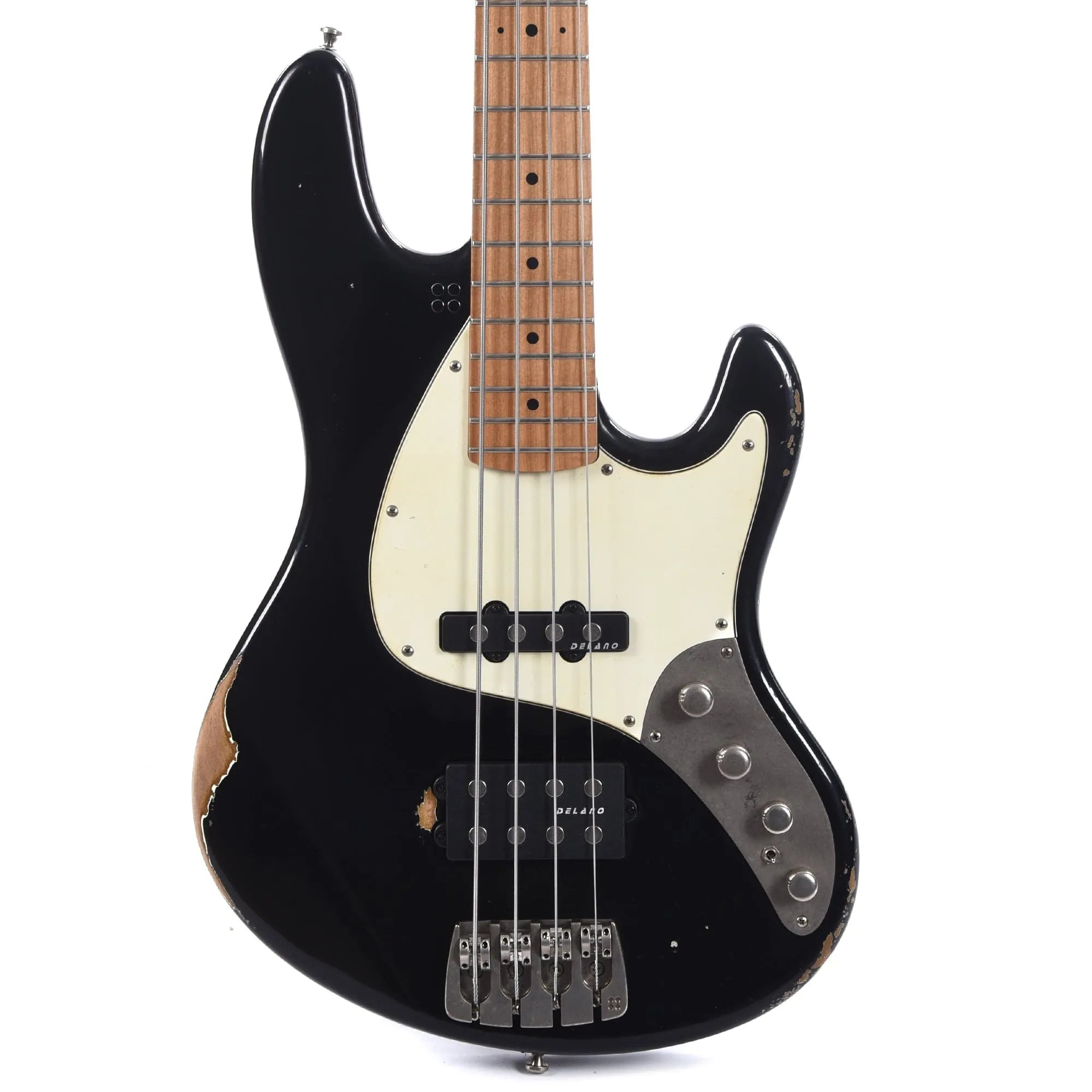 sandberg-bass-guitars-4-string-sandberg-california-tm-hardcore-aged-black-w-roasted-neck-matching-headstock-caltm4-bk-hca-mn-42033-30414710112391 Sandberg California TM Hardcore Aged Black w/Roasted Neck & Matching Headstock - The Guitar Rescue-The Guitar Rescue