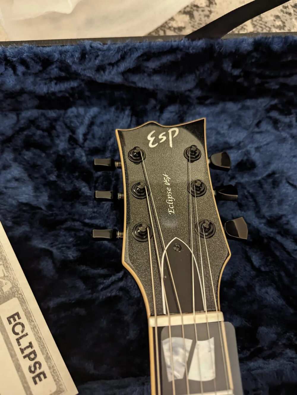 ESP USA Custom Shop Eclipse Sapphire Black Metallic 2024 w/OHSC - The Guitar Rescue-The Guitar Rescue
