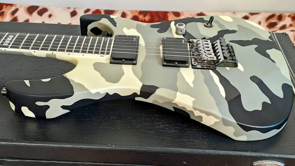 ESP M-II 2008 Urban camo - The Guitar Rescue-The Guitar Rescue