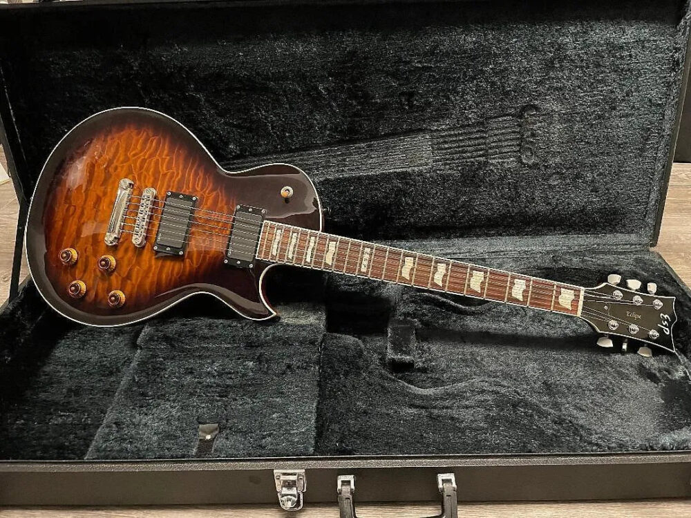 ESP Eclipse II 2011 - Quilted Maple Dark Brown Burst - The Guitar Rescue-The Guitar Rescue