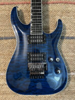 ESP Standard Horizon FR-II 2008 - Black Aqua (3D Quilt Top!) - The Guitar Rescue-The Guitar Rescue