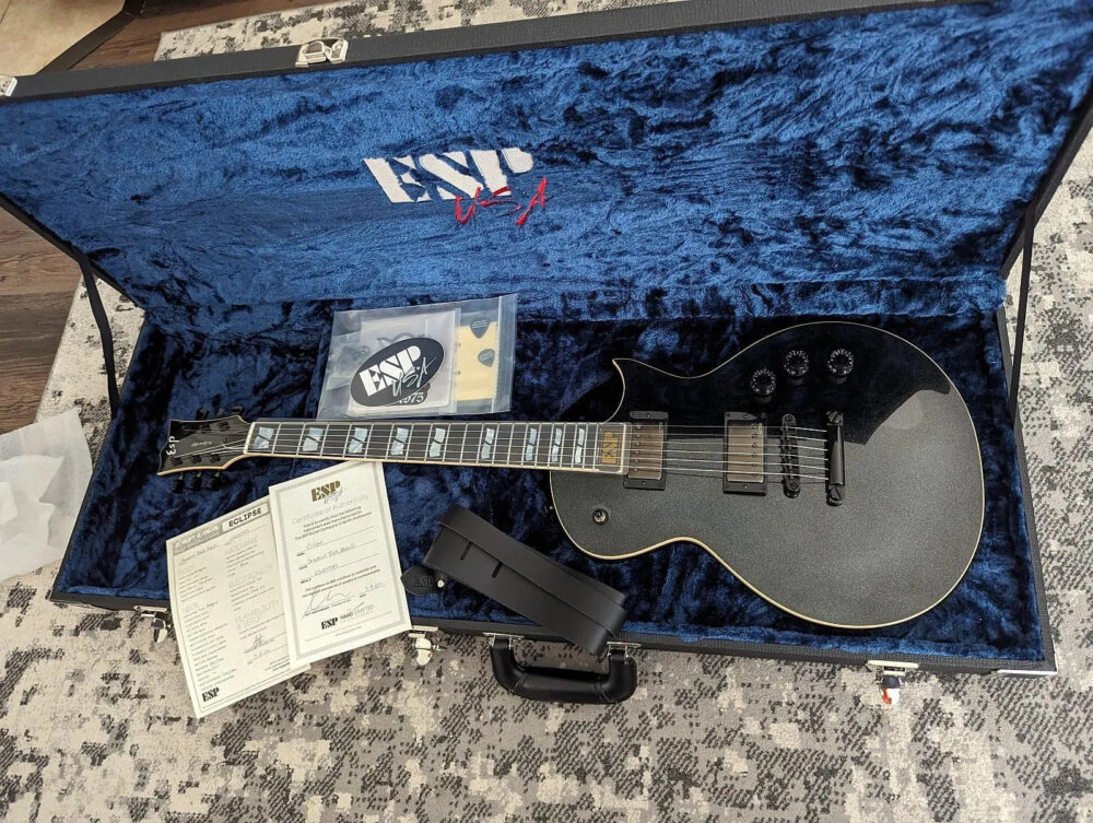 ESP USA Custom Shop Eclipse Sapphire Black Metallic 2024 w/OHSC - The Guitar Rescue-The Guitar Rescue