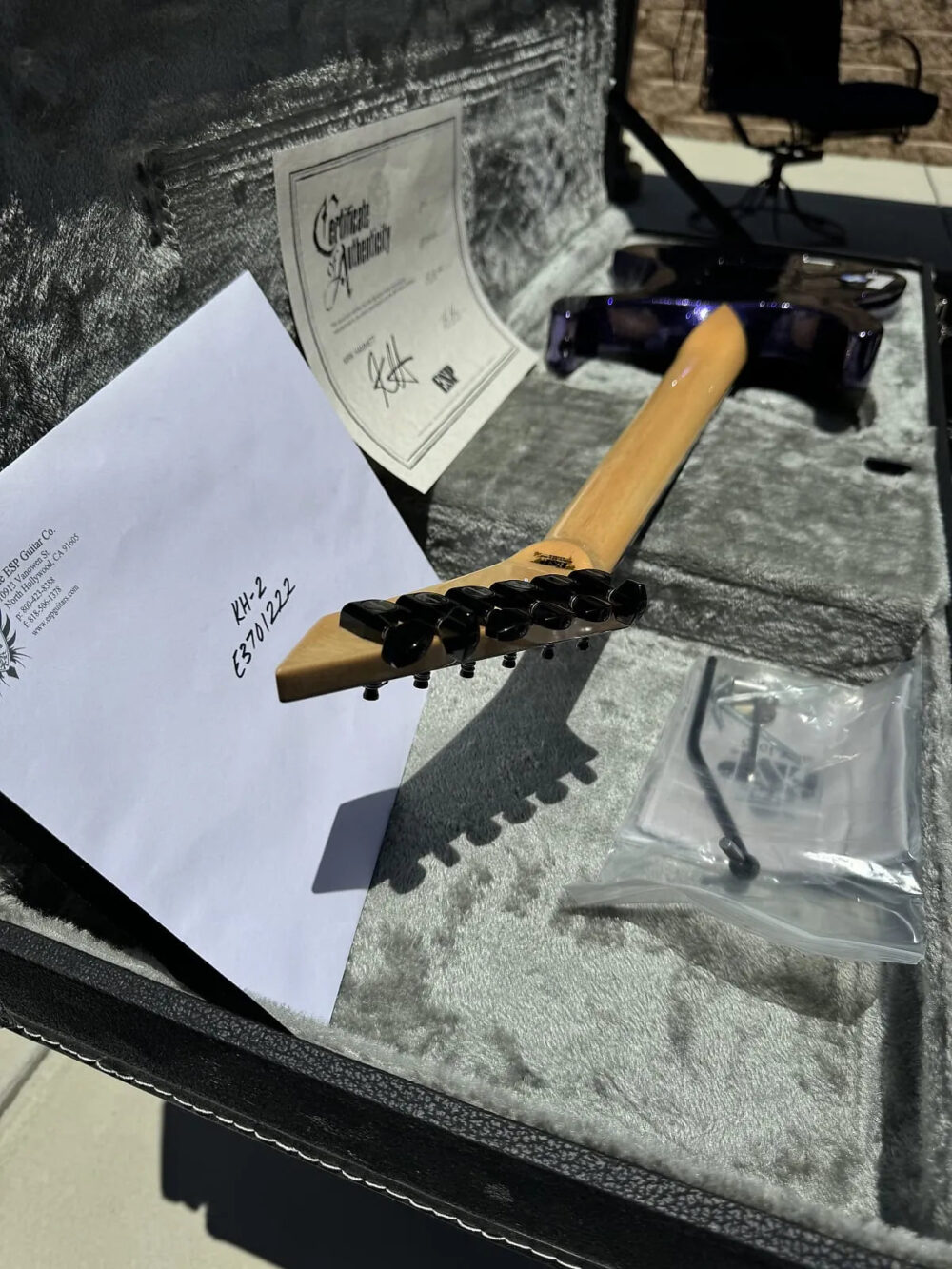 ESP KH-2 Kirk Hammett Signature 2019 - Present - Purple Sparkle - The Guitar Rescue-The Guitar Rescue