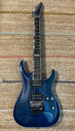 ESP Standard Horizon FR-II 2008 - Black Aqua (3D Quilt Top!) - The Guitar Rescue-The Guitar Rescue